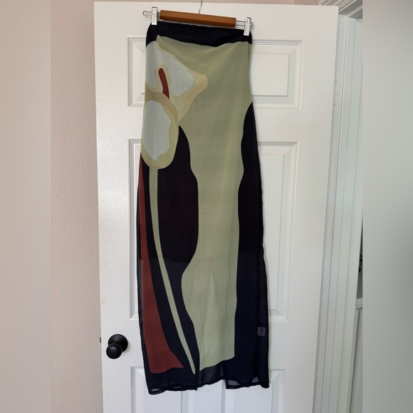 Strapless multicolor light dress size small - Picture 1 of 9